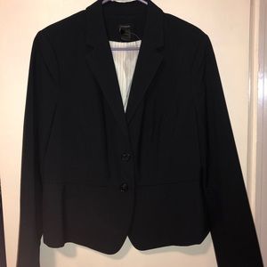 Ann Taylor Navy Two-Button Blazer